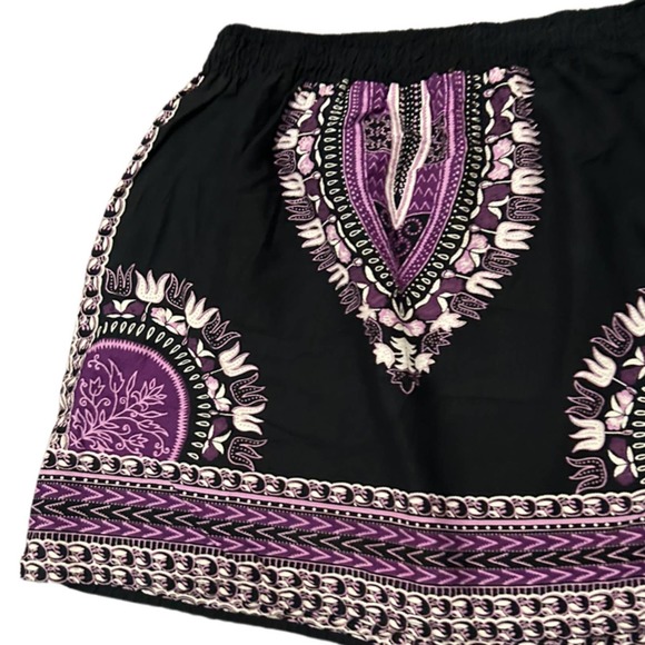 Cotton Mini Skirt with Vibrant Print Perfect for Festivals / Medium - Picture 2 of 4